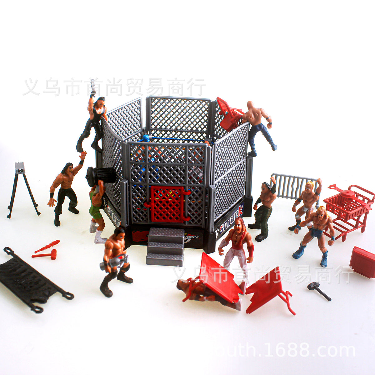 Cross-Border Boxing Ring Competition Free Fighting Wrestler Gladiator Character Model Figurine Set Toy - image 4