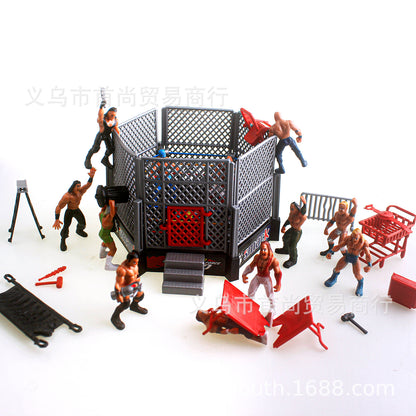 Cross-Border Boxing Ring Competition Free Fighting Wrestler Gladiator Character Model Figurine Set Toy - image 4