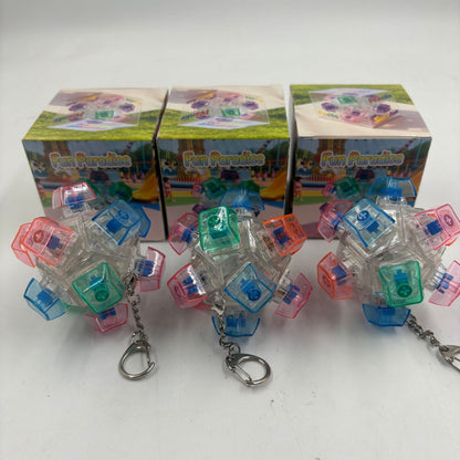 Spherical Button Cube Stress Relief Toy, Colorful Ball-Shaped Fidget Pendant, Finger Key Button Decompression Glowing Design - image 1