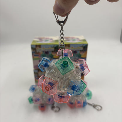 Spherical Button Cube Stress Relief Toy, Colorful Ball-Shaped Fidget Pendant, Finger Key Button Decompression Glowing Design - image 2
