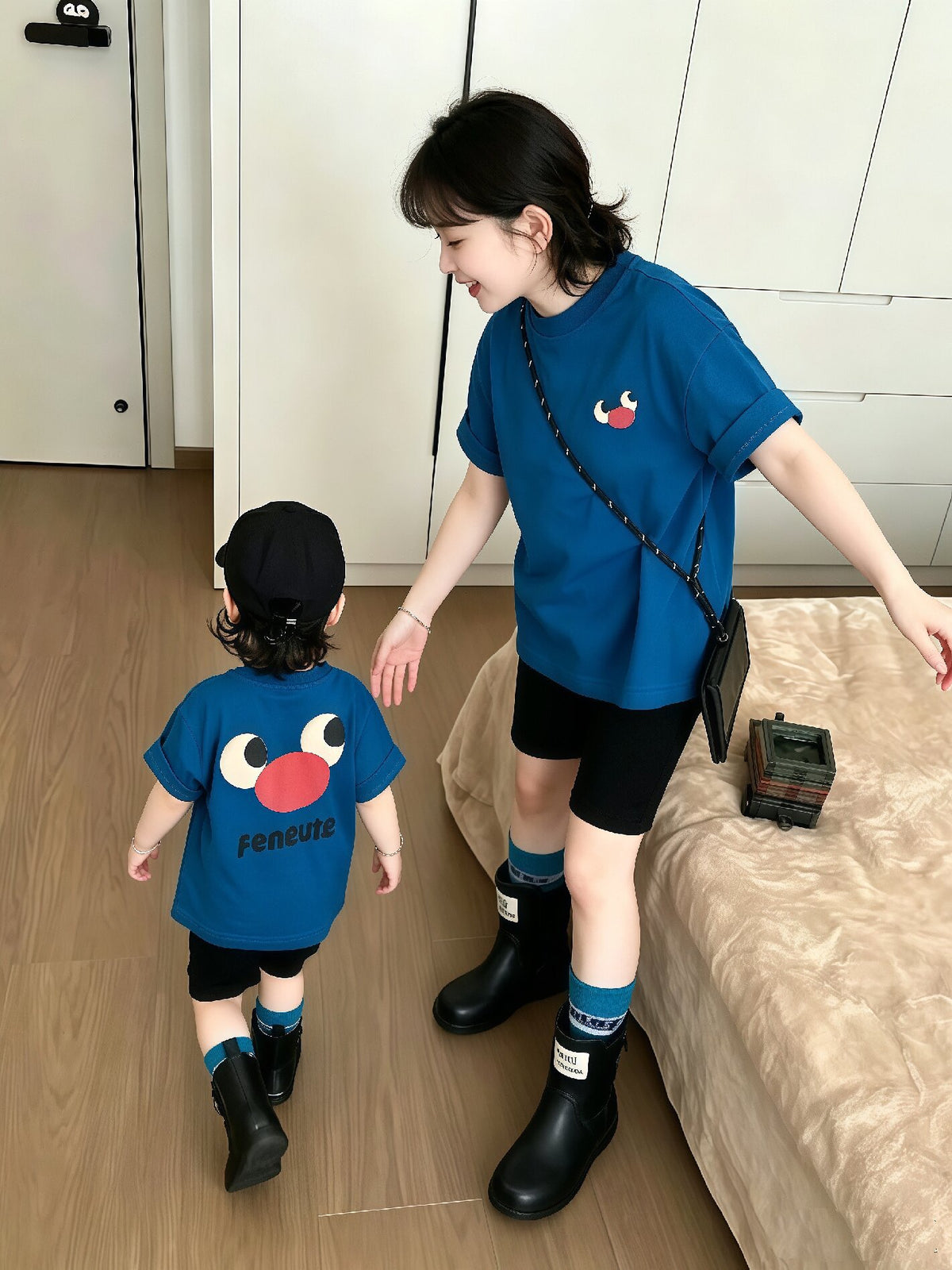 2026 Summer New Panda Family Matching Outfits Cartoon T-Shirts for a Family of Three, Mother-Child and Father-Child Short-Sleeve Outfits for Family Photos - image 4
