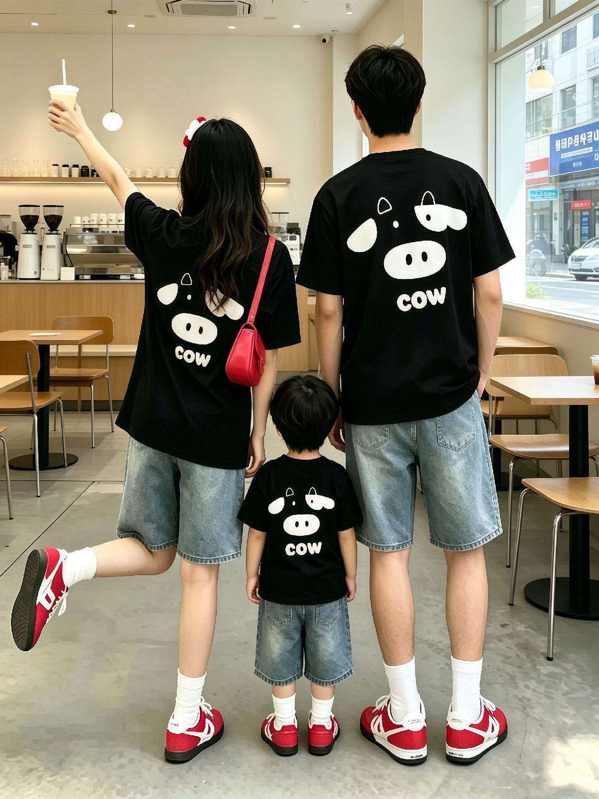 2026 Summer New Panda Family Matching Outfits Cartoon T-Shirts for a Family of Three, Mother-Child and Father-Child Short-Sleeve Outfits for Family Photos - image 5
