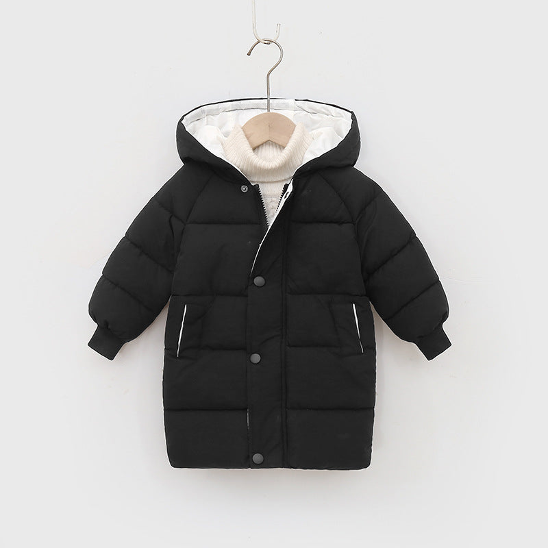 Foreign trade children's cotton coat, mid-length, thickened and warm jacket for boys and girls, baby winter coat, cross-border cotton coat wholesale - image 3