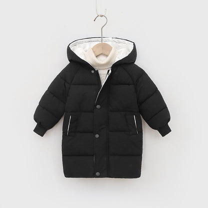 Foreign trade children's cotton coat, mid-length, thickened and warm jacket for boys and girls, baby winter coat, cross-border cotton coat wholesale - image 3