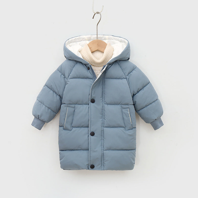 Foreign trade children's cotton coat, mid-length, thickened and warm jacket for boys and girls, baby winter coat, cross-border cotton coat wholesale - image 4