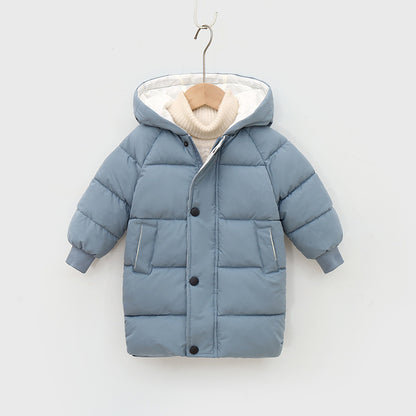 Foreign trade children's cotton coat, mid-length, thickened and warm jacket for boys and girls, baby winter coat, cross-border cotton coat wholesale - image 4