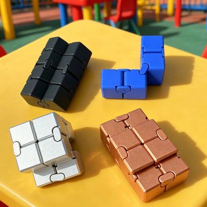 Cross-Border Children's Second-Level Infinite Magic Cube Toy, Versatile Stress-Relief Gadget, Stress-Relief Metal Alloy Finger Cube Toy - image 4