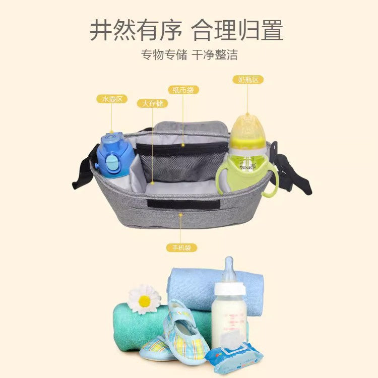 Stroller hanging bag storage pouch multi-purpose large-capacity stroller organizer bag for baby stroller - image 3