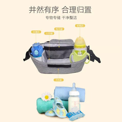 Stroller hanging bag storage pouch multi-purpose large-capacity stroller organizer bag for baby stroller - image 3