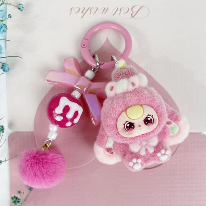 New cute flocked dessert doll keychain for three-year-olds, wholesale cartoon cute plush toy, creative bag pendant for girls - image 4