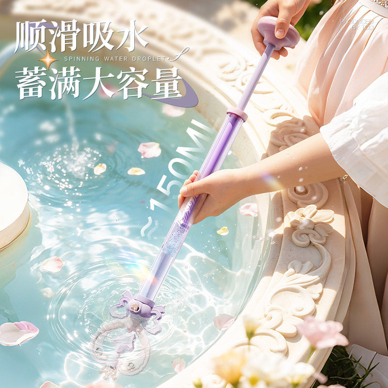 2026 New Model Children's Outdoor Toy Fairy Magic Wand Fireworks Water Gun Summer Pull-And-Play Water Drifting Water Toy - image 4