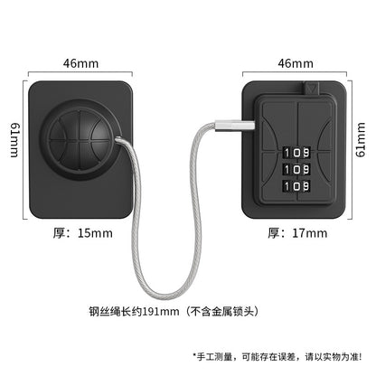 Child Safety Lock, Three-Digit Password Steel Wire Refrigerator Lock, Abs Steel Wire Rope Drawer Lock, Window Lock, Door Cabinet Lock - image 2