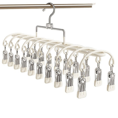 26 New Models of Multi-Clip Sock Drying Racks, Stainless Steel Household Balcony Hangers for Drying Underwear, Windproof Hangers for Baby Socks - image 5