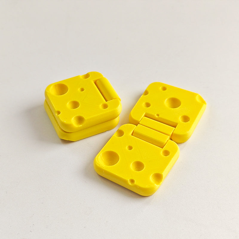 3D Printed Personalized Creative and Cute Yellow Cheese Fingertip Slider Stress Relief Toy Rotating Flip Toy - image 1