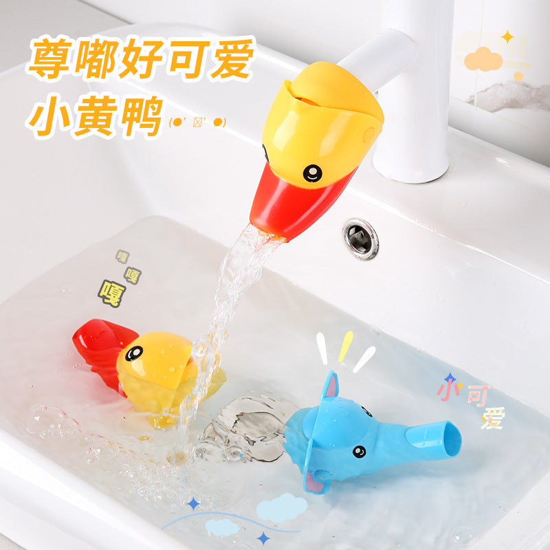 Children's Faucet Extender Water Guide Groove Cute Extended Water Guide Device Baby Cartoon Silicone Hand Washing Extender - image 2