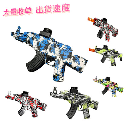 Factory Direct Sales Ak47 Toy Gun Graffiti M416 Cross-Border Amazon Mp5 Cross-Border Popular Short Assault Toy Gun - image 2