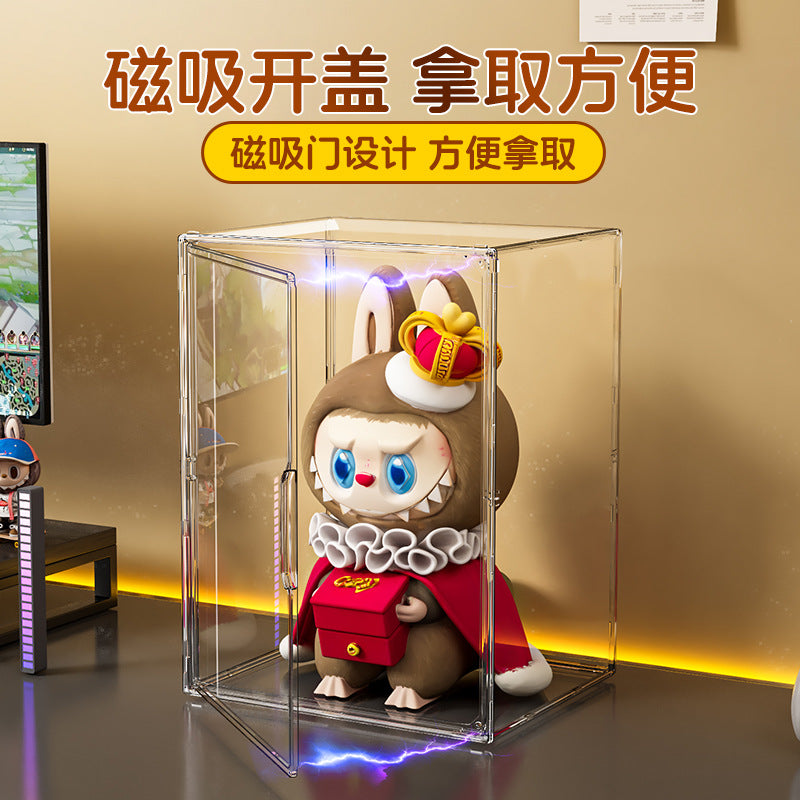 Bubble Mart Blind Box Storage Box Magnetic Stackable Doll Storage Cabinet Toy Transparent Model Display Box - image 3
