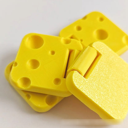 3D Printed Personalized Creative and Cute Yellow Cheese Fingertip Slider Stress Relief Toy Rotating Flip Toy - image 3