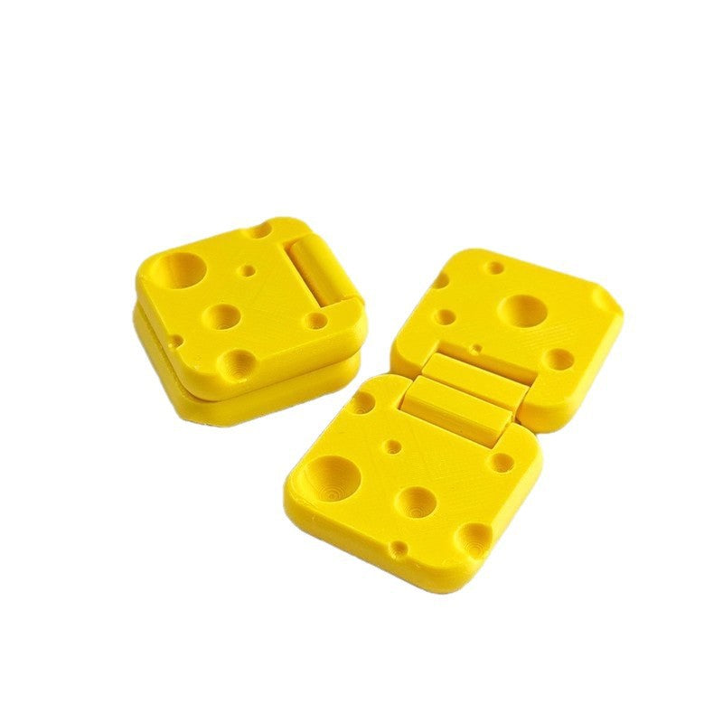 3D Printed Personalized Creative and Cute Yellow Cheese Fingertip Slider Stress Relief Toy Rotating Flip Toy - image 5