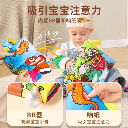 Baby Tail Cloth Book Early Education Toy for Infants, Tear-Resistant and Chewable, Animal-Themed Toy for Infants and Toddlers - image 4