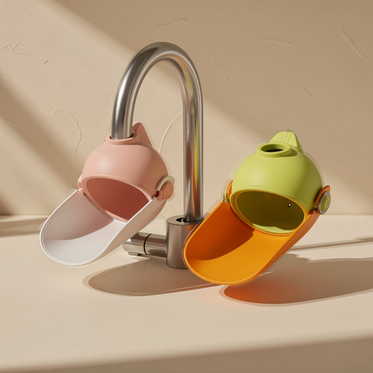 Cute cartoon silicone faucet extender for kids