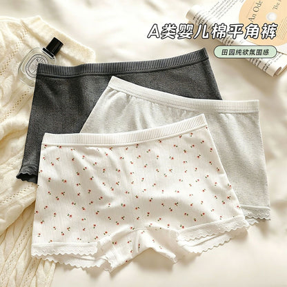 Female Student Boxer Briefs, Type a Baby Cotton, 7A Antibacterial Crotch, Summer Thin Style, Two-In-One Safety Underwear - image 1