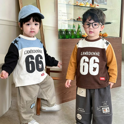 Children's Long-Sleeve T-Shirt 2026 Autumn Boys' Base Shirt Small and Medium-Sized Kids' Autumn Tops Wholesale 2026 Autumn Children's Clothing - image 1