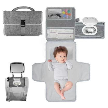 Baby Diaper Changing Pad Portable Travel Diaper Changing Mat Bag Stroller Hanging Type Newborn Diaper Protector - image 2