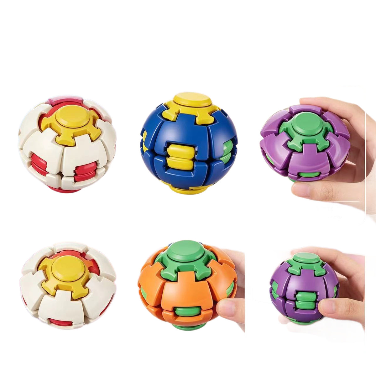 Pressing Gyro Ball Children's Educational Assembly Cube Ball Fingertip Rotating Stress-Relief Rolling Ball Magic Bean Stress-Relief Toy - image 5