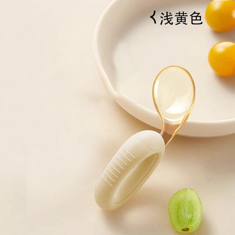 Cross-Border Baby Spoon Children's Learning-To-Eat Training Spoon Infant Silicone Ppsu Complementary Food Short-Handle Spoon and Fork - image 3