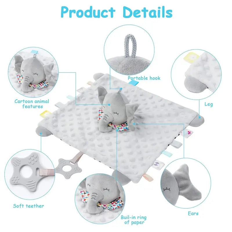Baby Animal Comfort Towel, Soothing Doll, Sleep Companion, Baby Comfort Towel, Toy, Handkerchief, Saliva Towel - image 5