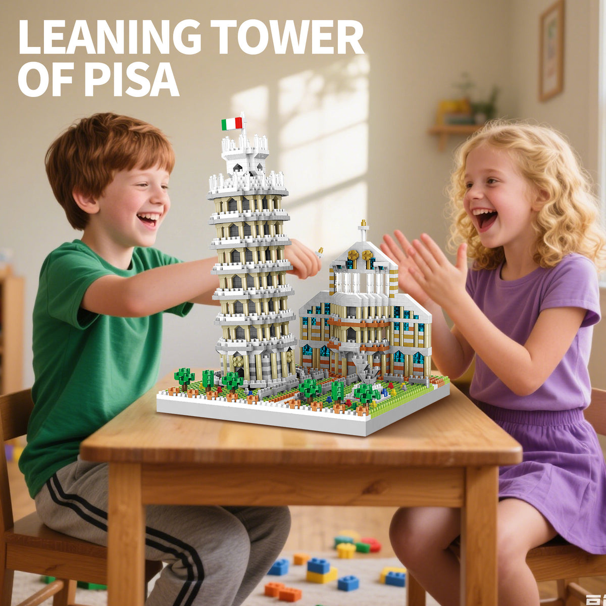 Cross-Border Popular Building Block Set of the World-Famous Landmark Leaning Tower of Pisa, a Puzzle Assembly Toy with Micro-Particles - image 3