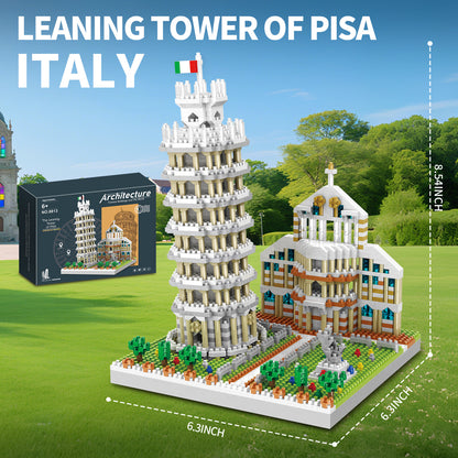 Cross-Border Popular Building Block Set of the World-Famous Landmark Leaning Tower of Pisa, a Puzzle Assembly Toy with Micro-Particles - image 4