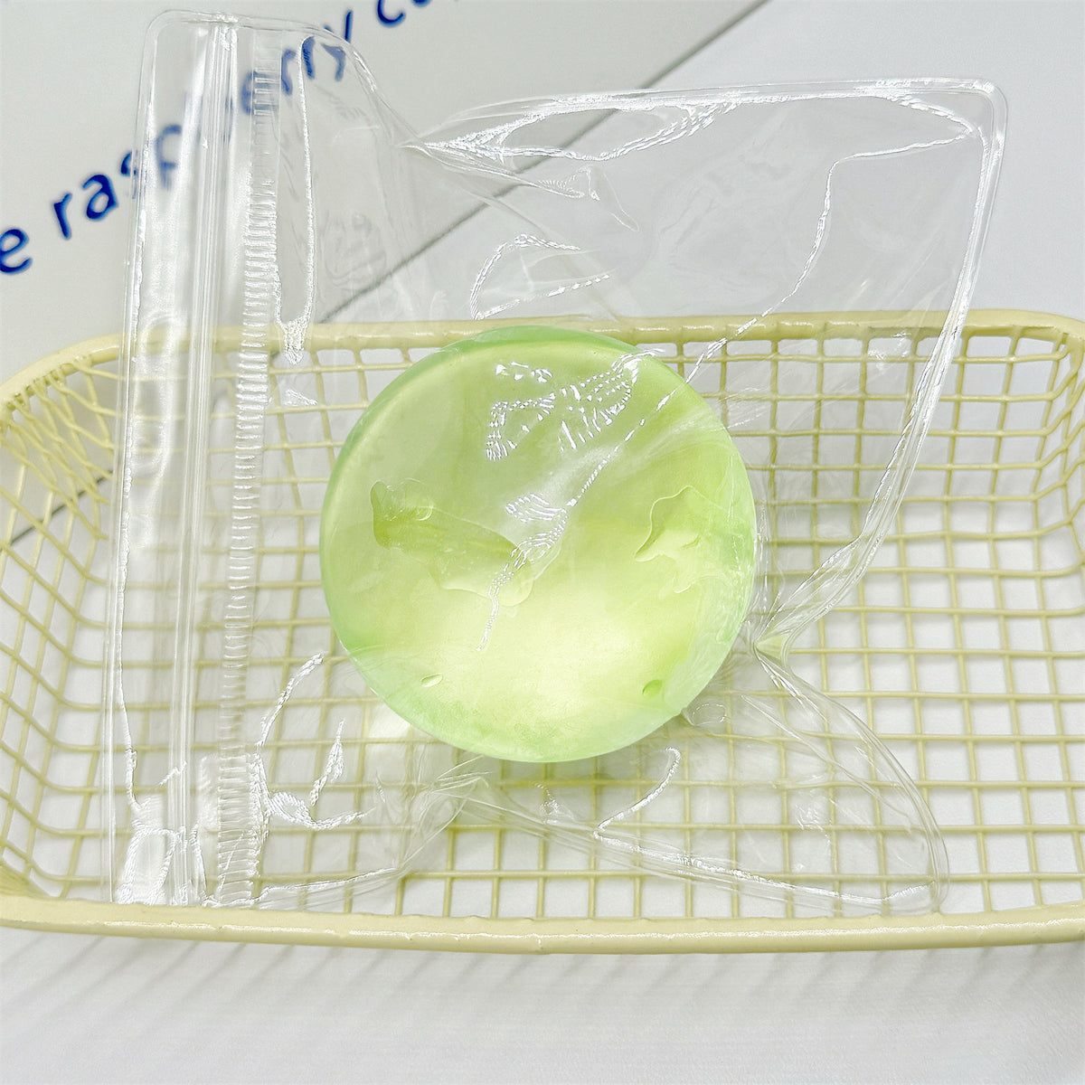 Transparent Handmade Ball in Blue, Pink, Yellow, Green, and Purple, Maltose Squeeze Toy, Slow Rebound Coconut Stress Relief Ball - image 4