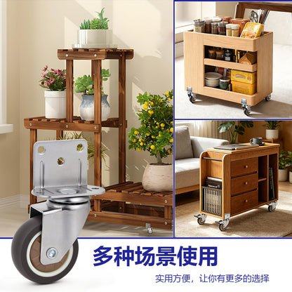 Cross-Border 1.0inch 1.2inch 1.5inch 2inch L-Shaped Tpr Silent Furniture Wheels Baby Crib Swivel Casters with Brakes - image 4