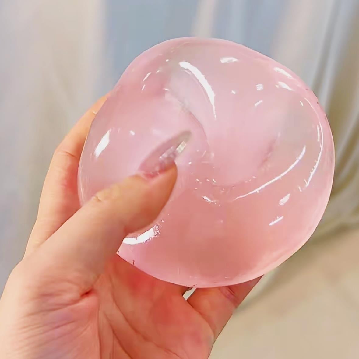 Handmade cherry pink transparent squishy toy, creative toy, popular online sensation, maltose stress-relief gadget, gift - image 4