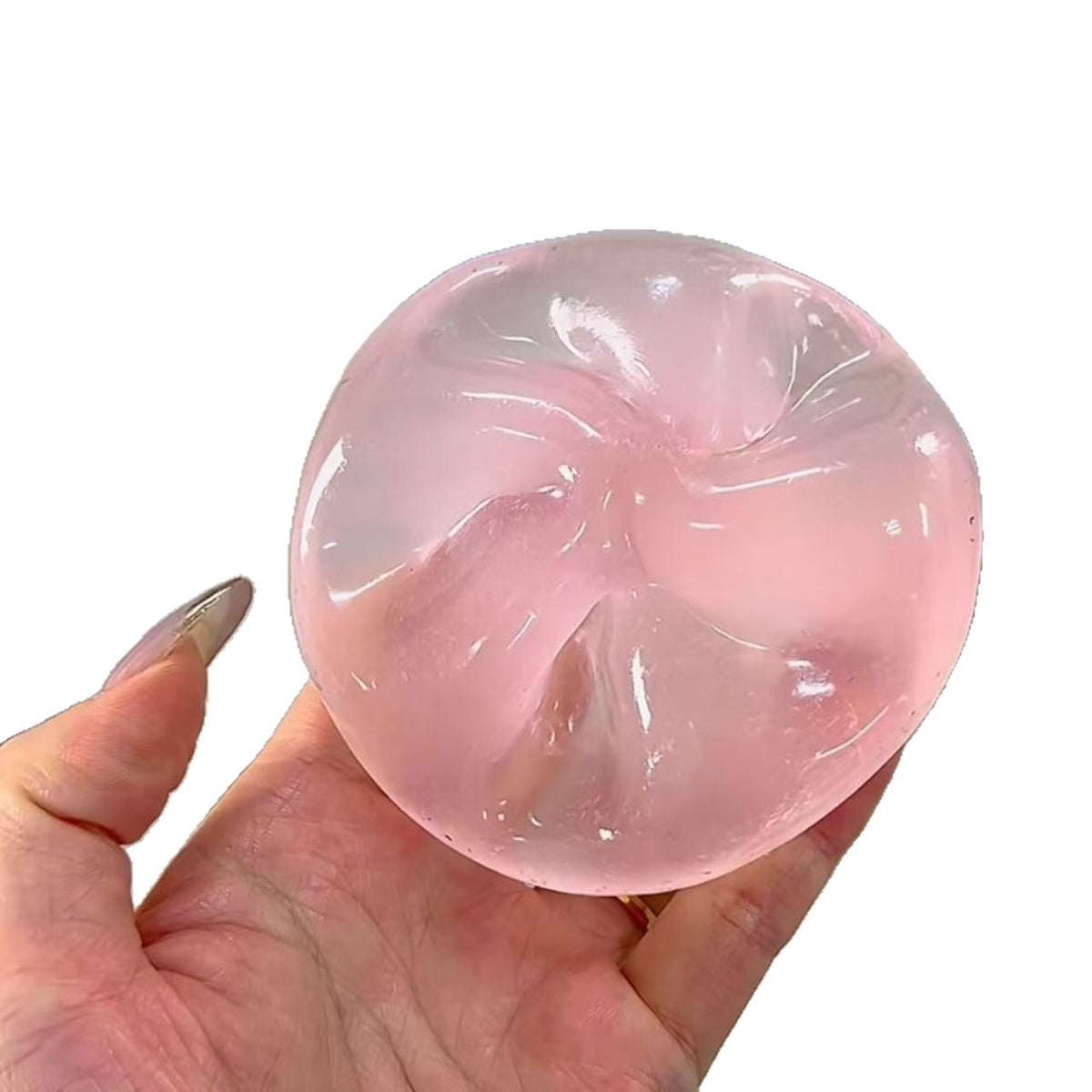 Handmade cherry pink transparent squishy toy, creative toy, popular online sensation, maltose stress-relief gadget, gift - image 5