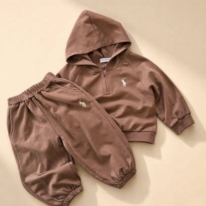 Children's two-piece set with a hooded long-sleeve sweatshirt and pants - view 2