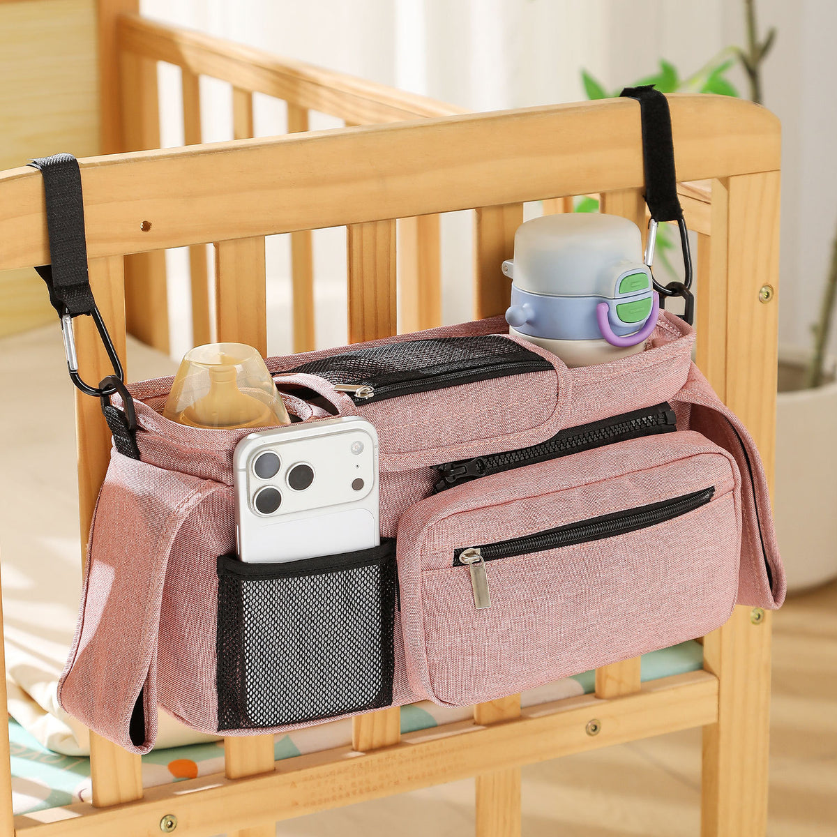 Stroller storage bag, large-capacity hanging bag, baby stroller organizer, storage bag, baby stroller accessory - image 3