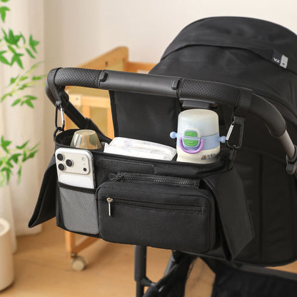Stroller storage bag, large-capacity hanging bag, baby stroller organizer, storage bag, baby stroller accessory - image 4
