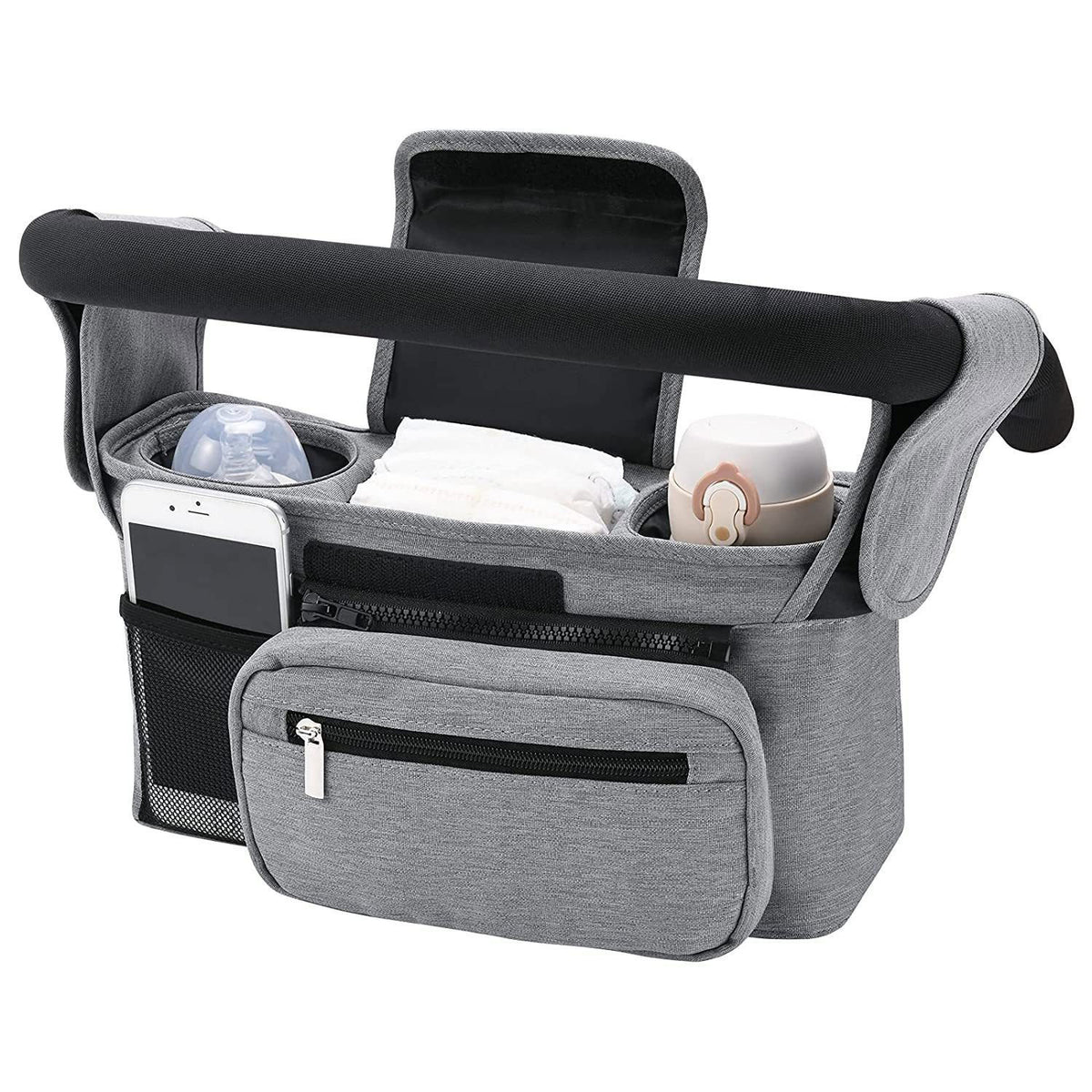 Stroller storage bag, large-capacity hanging bag, baby stroller organizer, storage bag, baby stroller accessory - image 5