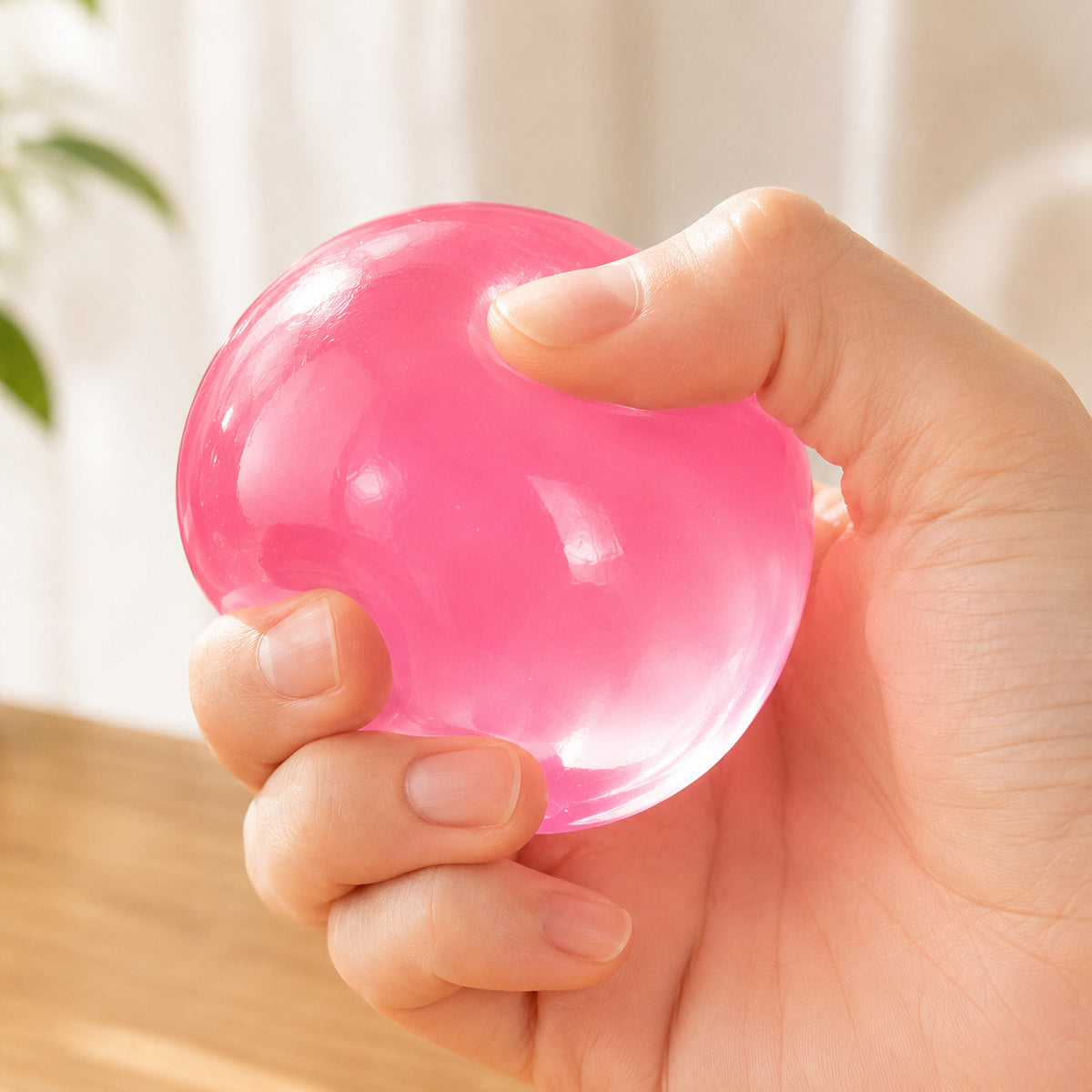 Popular Coconut Oil Squishy Toy, Translucent Vaseline Stress Relief Toy Ball, Moldable, Non-Rebound, Good Texture, Easy to Squeeze - image 2