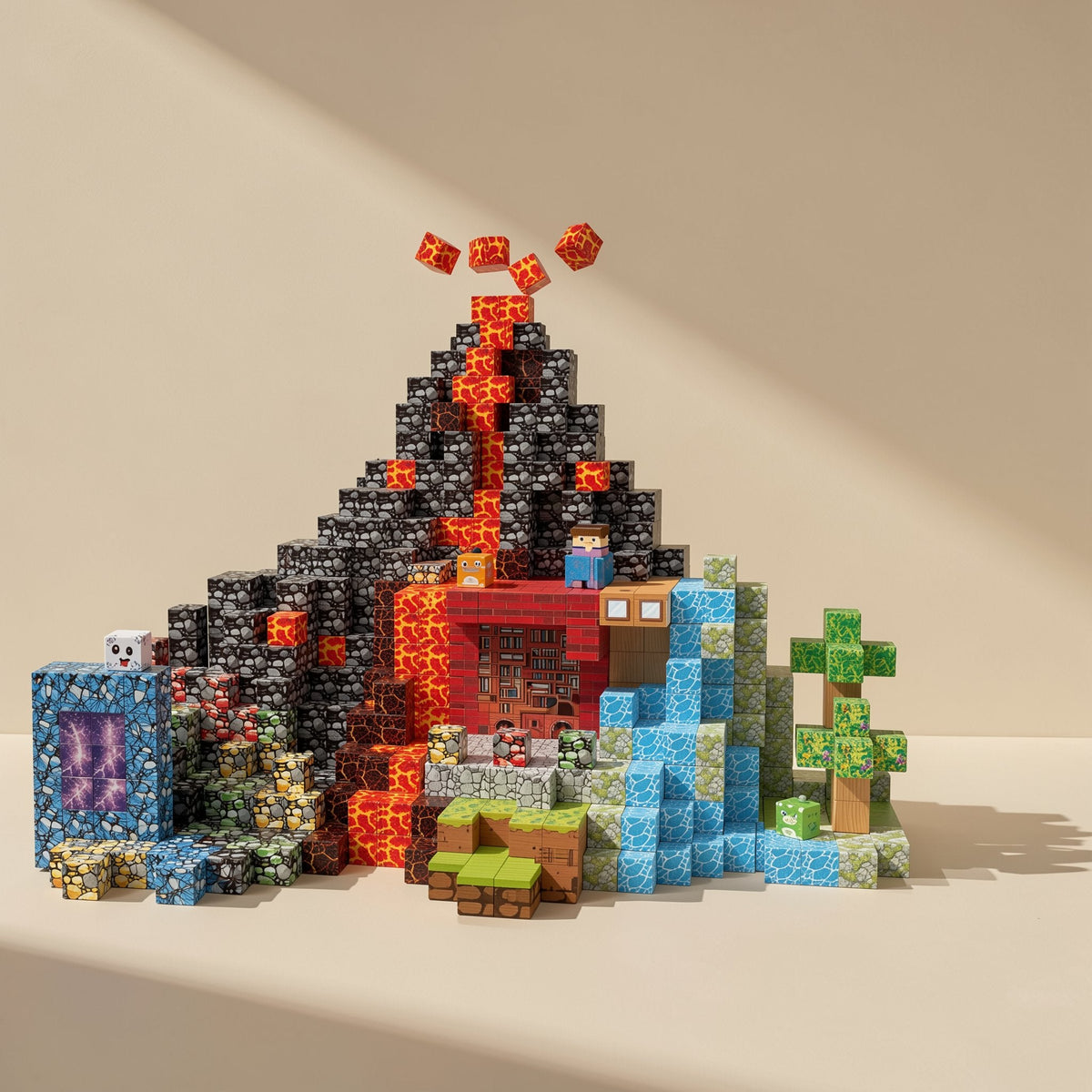 ABS magnetic building blocks supplied in a color box - view 2
