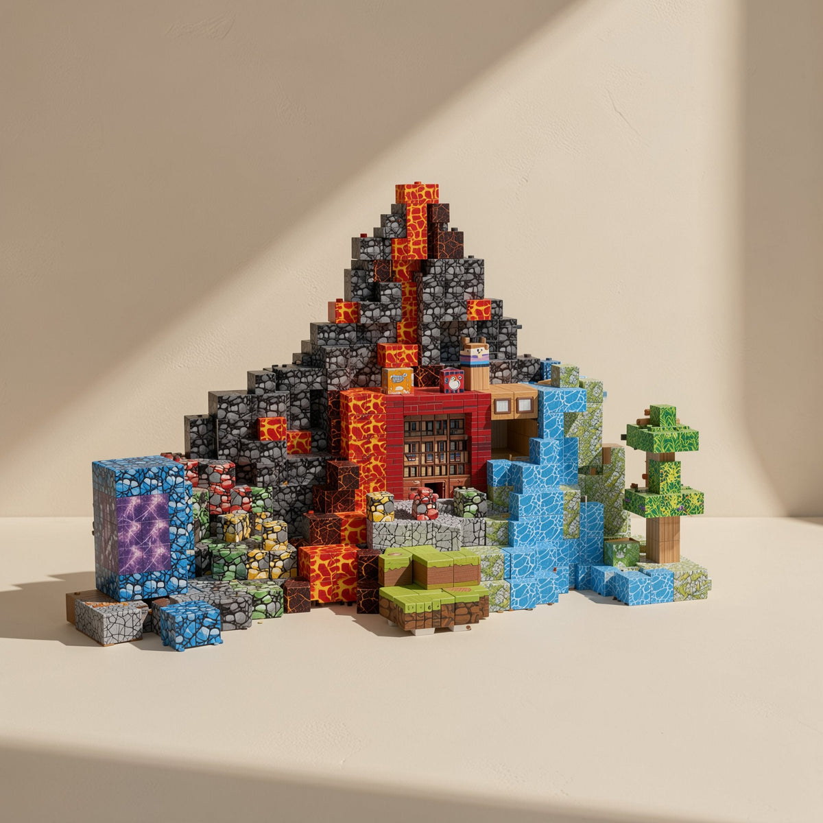 ABS magnetic building blocks supplied in a color box - view 4