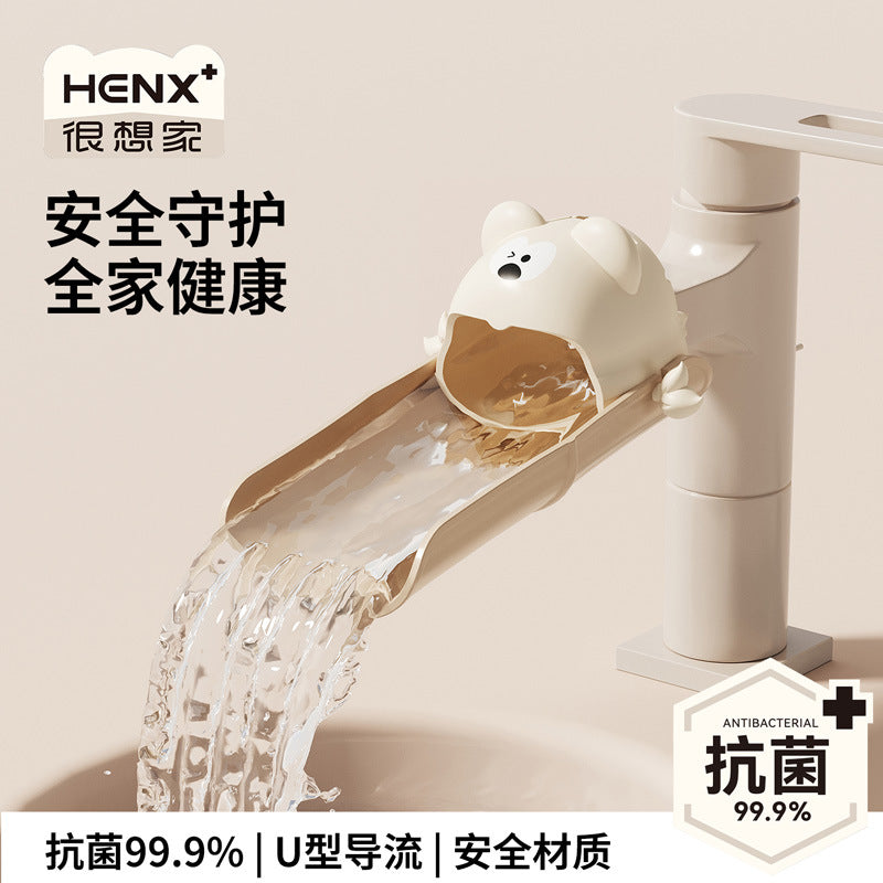 Faucet Extender for Baby Hand Washing, Cute Cartoon Universal Silicone Extension for Children, Splash-Proof Magic Device - image 1