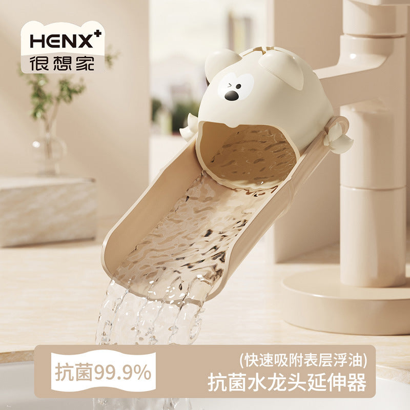 Faucet Extender for Baby Hand Washing, Cute Cartoon Universal Silicone Extension for Children, Splash-Proof Magic Device - image 2