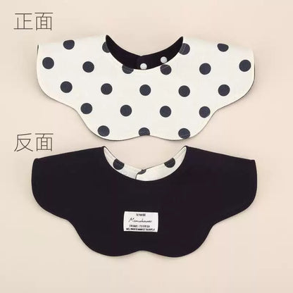 Korean-style ins baby bib, newborn saliva towel, baby bib, pure cotton double-sided children's saliva pocket - image 1