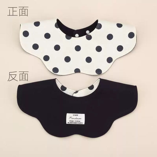 Korean-style ins baby bib, newborn saliva towel, baby bib, pure cotton double-sided children's saliva pocket - image 1