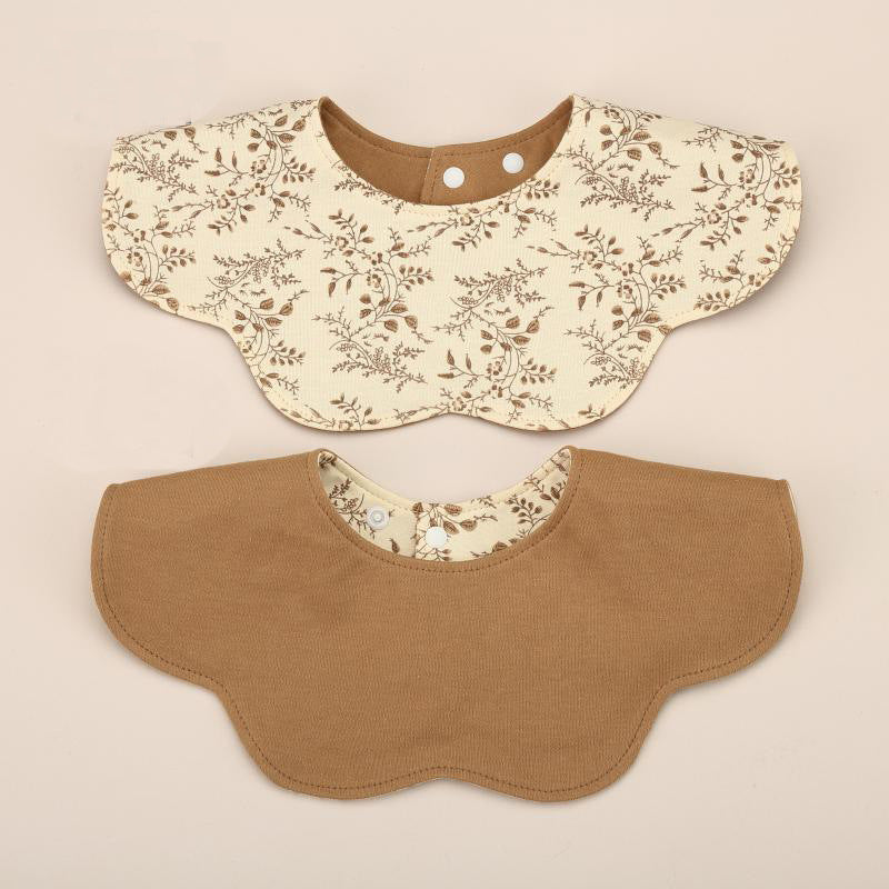 Korean-style ins baby bib, newborn saliva towel, baby bib, pure cotton double-sided children's saliva pocket - image 4