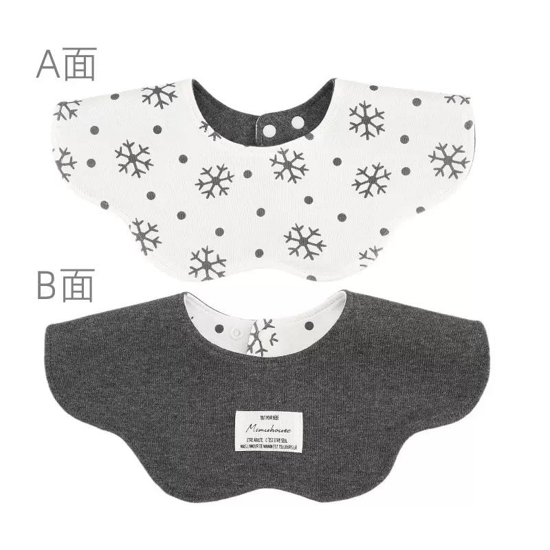 Korean-style ins baby bib, newborn saliva towel, baby bib, pure cotton double-sided children's saliva pocket - image 5